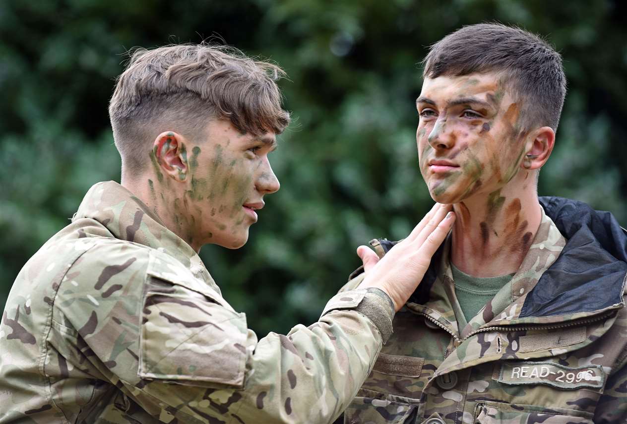 Cadet Regimental Sargent Major Richard Lynch and Cadet Sargent Major Ollie Read. (14598418)