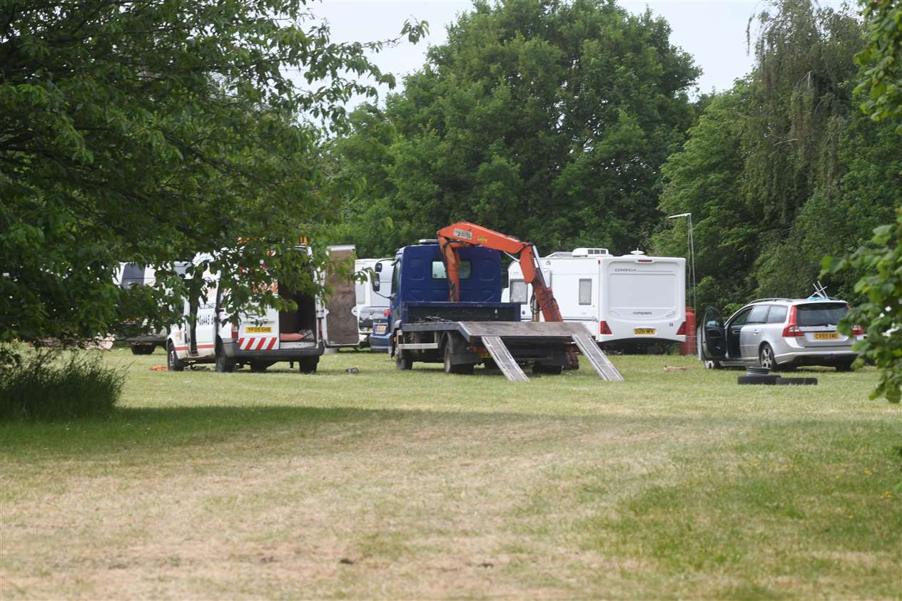 Travellers moved onto the Fred Hoyles Playing Field last week