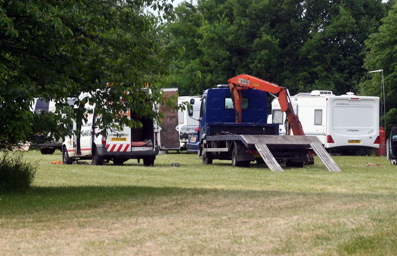 Travellers moved onto the Fred Hoyles Playing Field last week