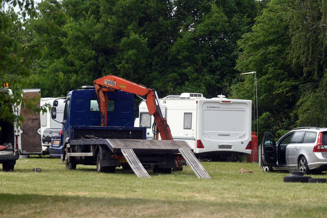 Travellers moved onto the Fred Hoyles Playing Field last week