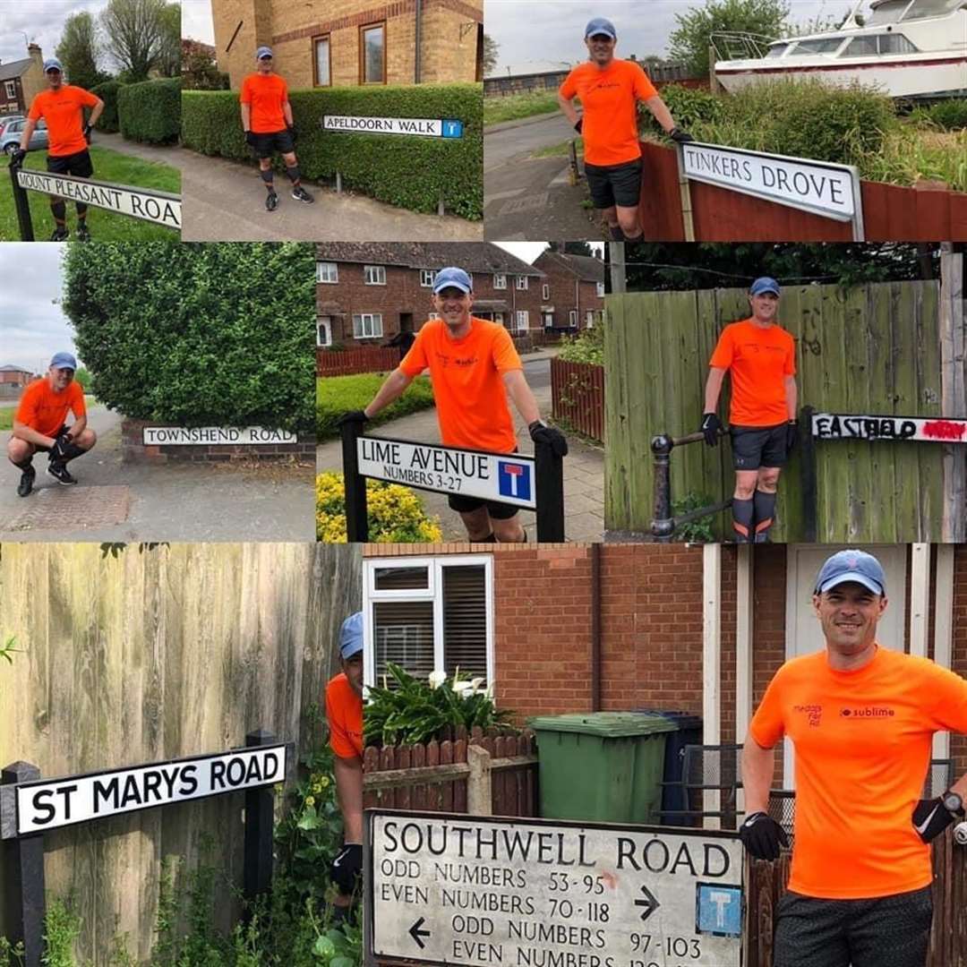 Runners spelling out their names (34424340)