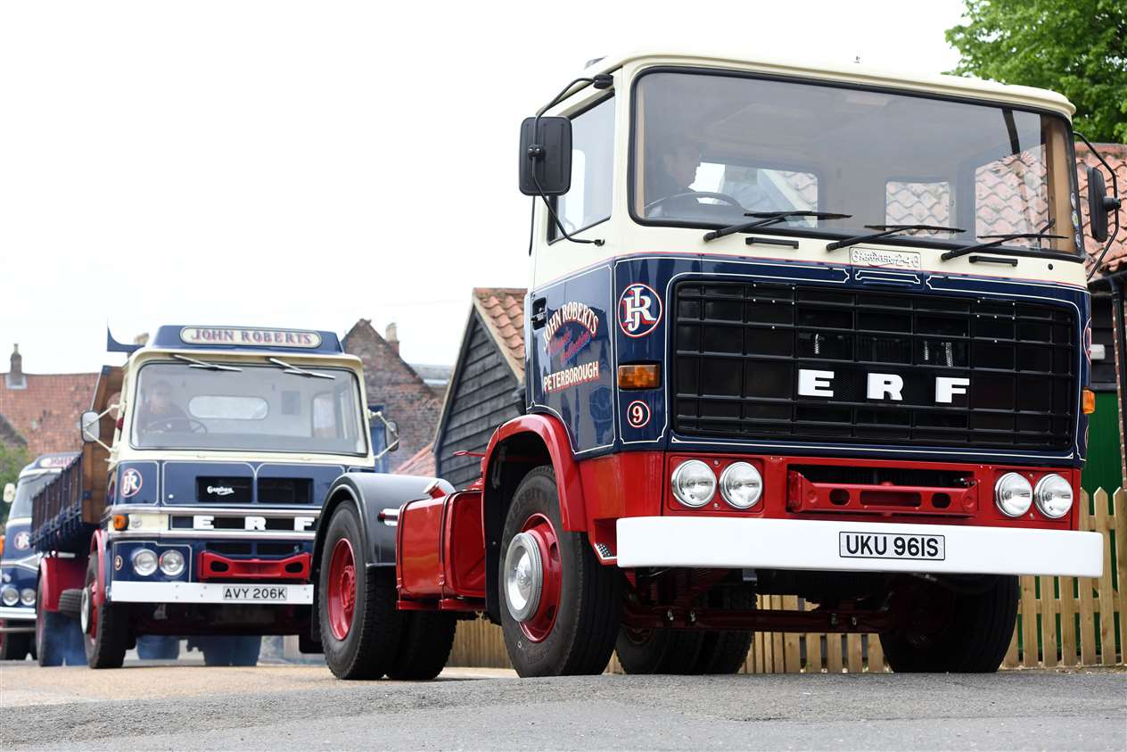 Vintage lorries taking part in the Flatlands road run from Wisbech - Peterborough - Wisbech. (47466128)