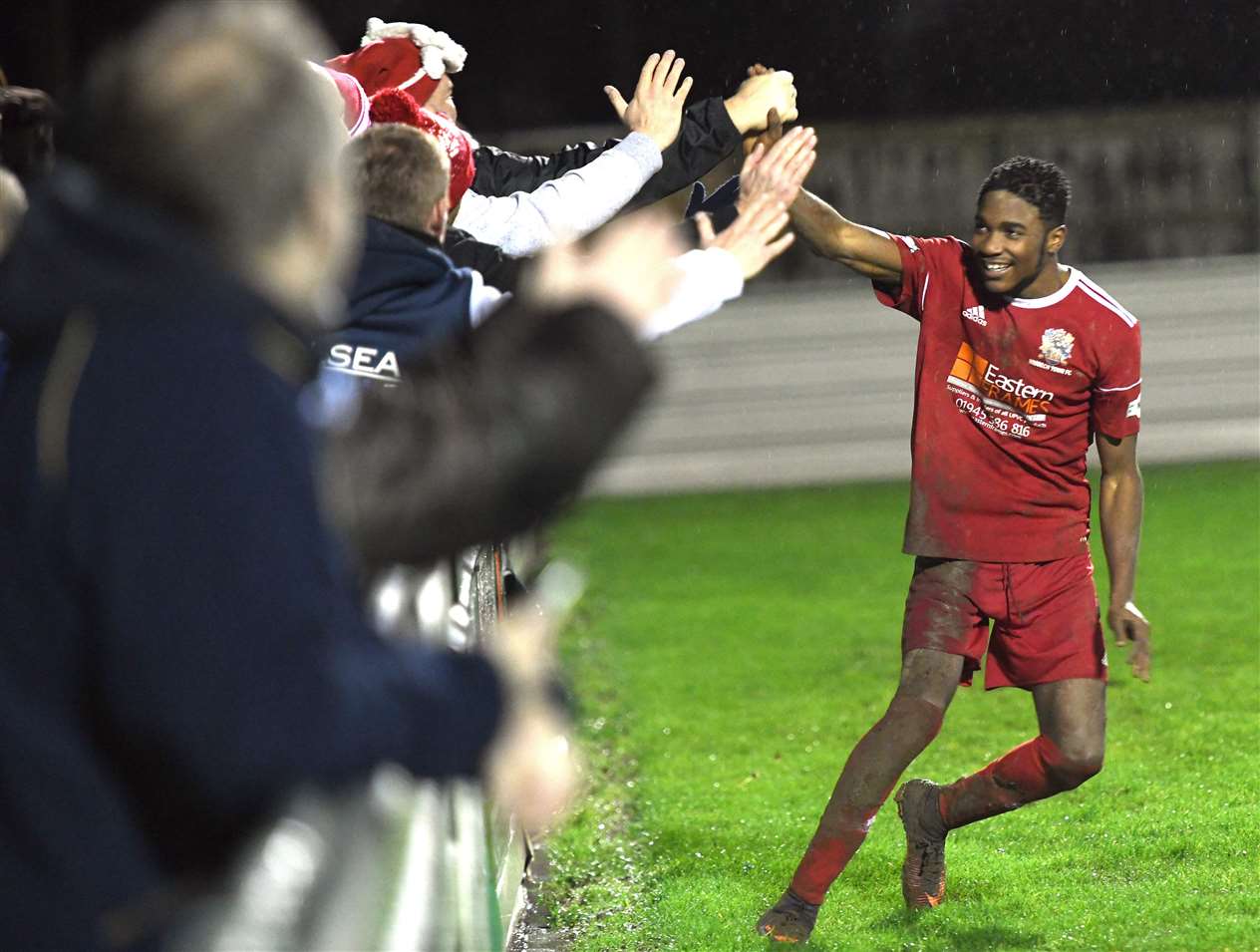 Tiago Nassunculo celebrates his second goal.