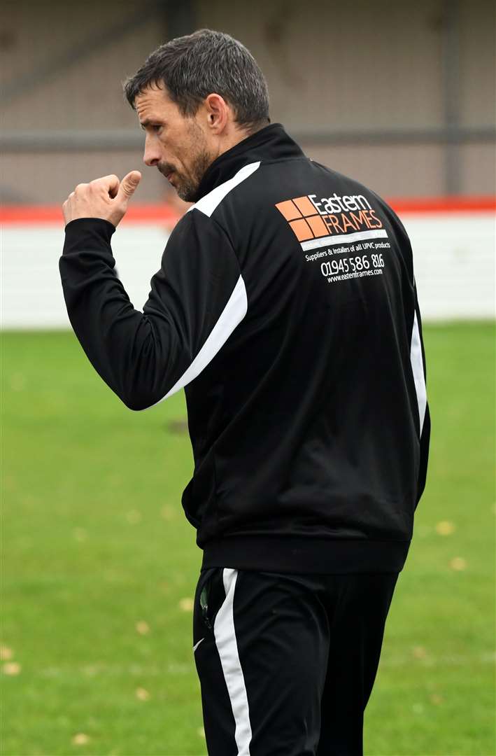 Action from Wisbech Town Reserves v Farcet United.