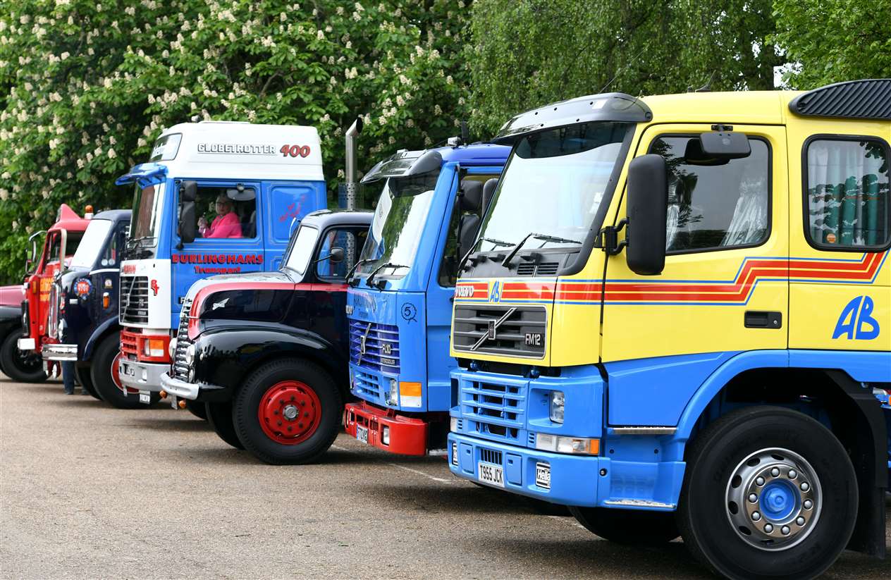 Vintage lorries taking part in the Flatlands road run from Wisbech - Peterborough - Wisbech. (47466096)