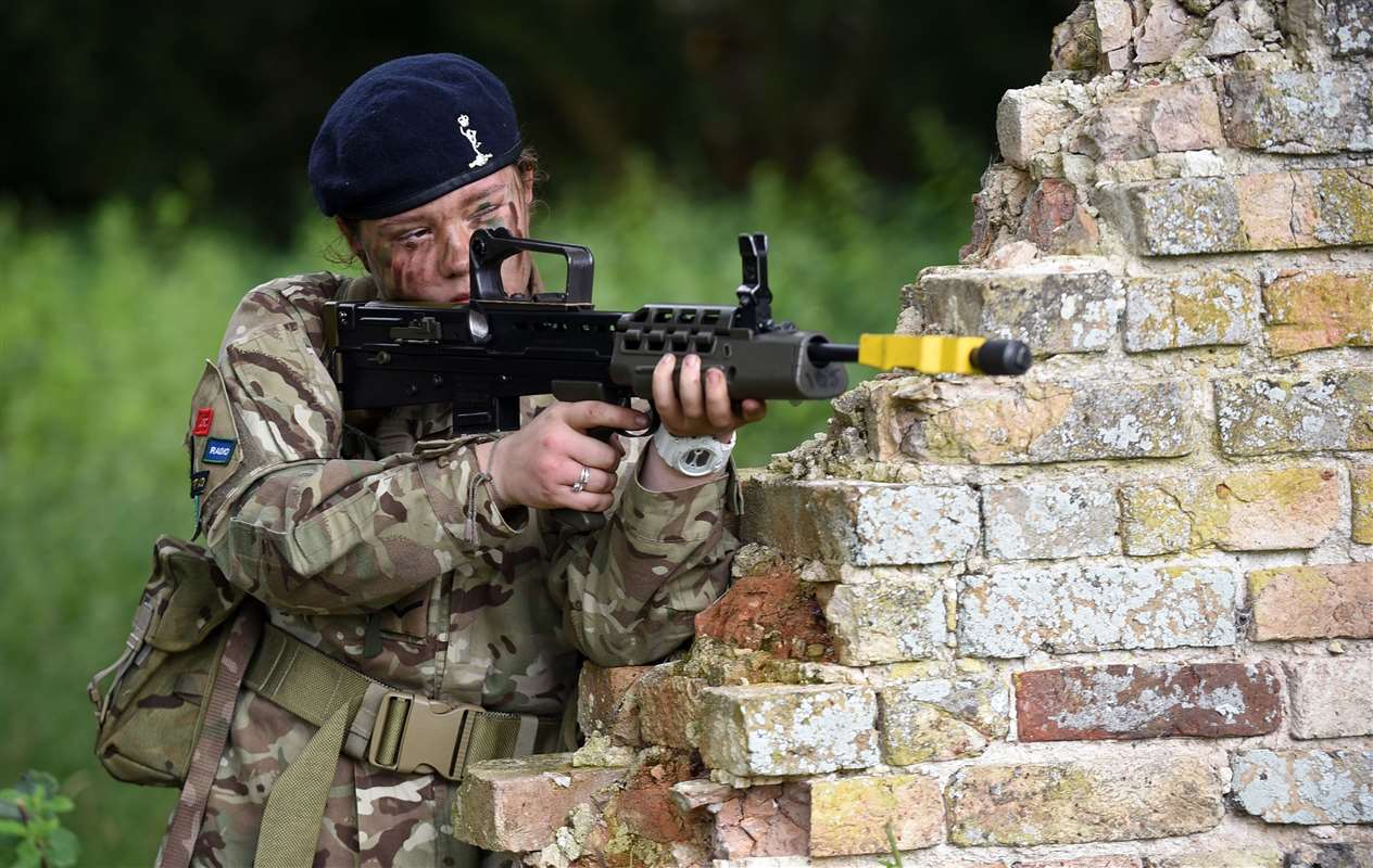Cambridgeshire ACF Camp at Thetford. Cadet Lance Corporal Lillie Herrington, from March detachment.