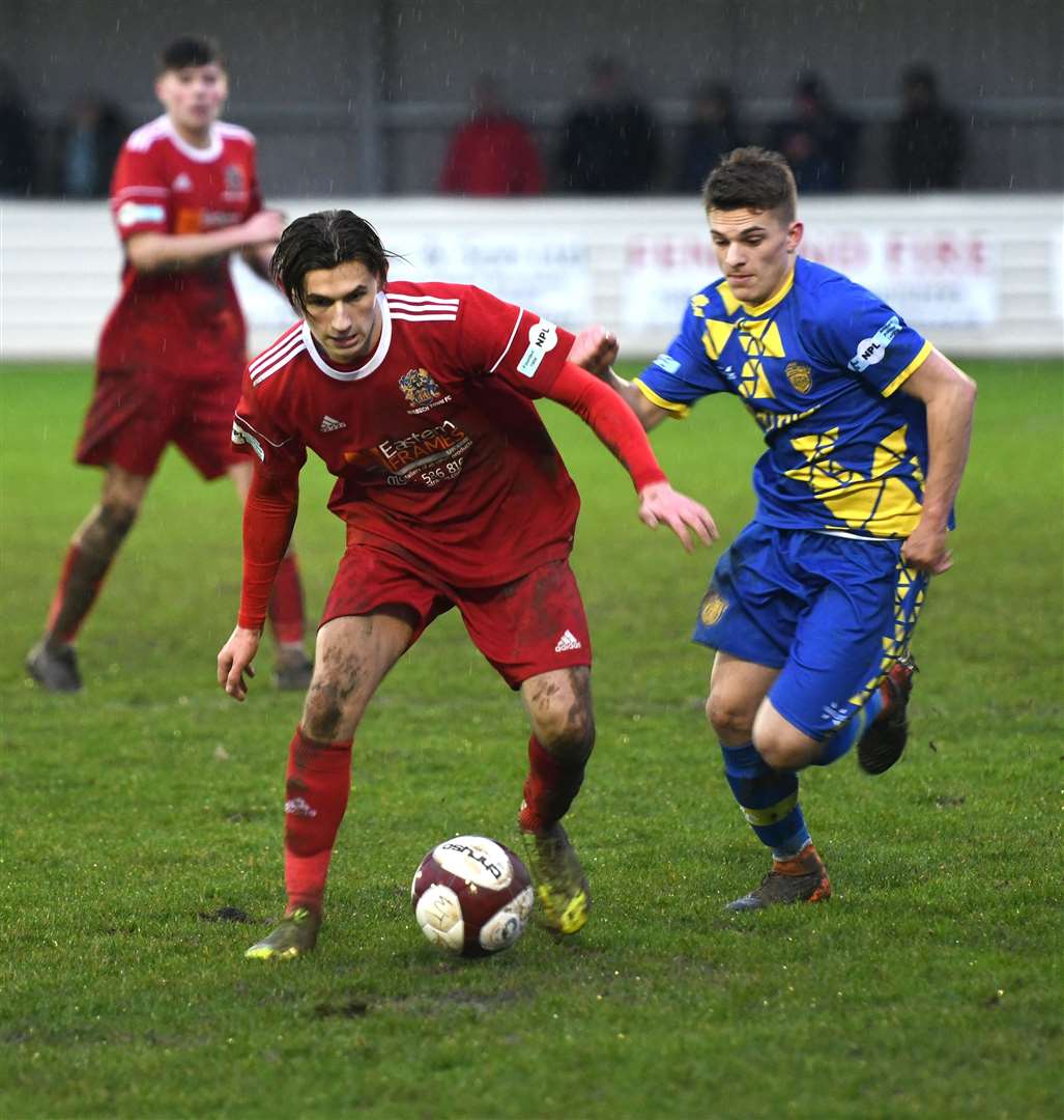 Layton Maddison on the ball.