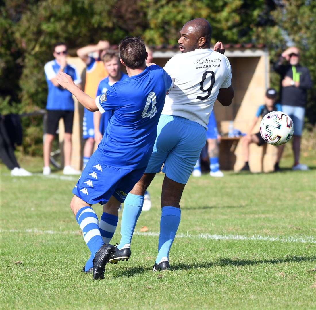 Outwell Swifts v Chatteris football action.
