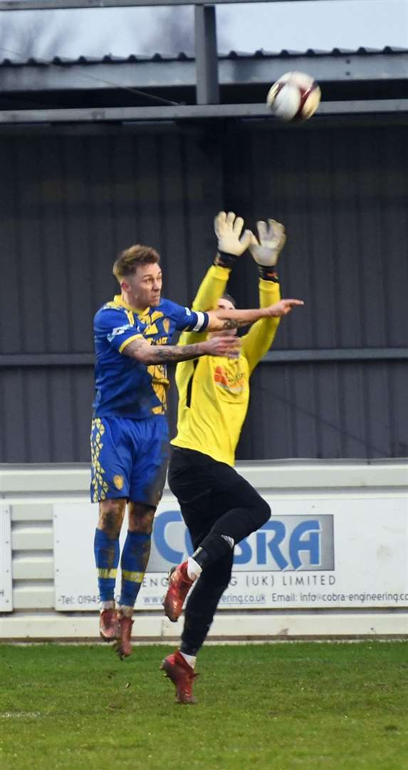 Spalding keeper Sam Wilson.