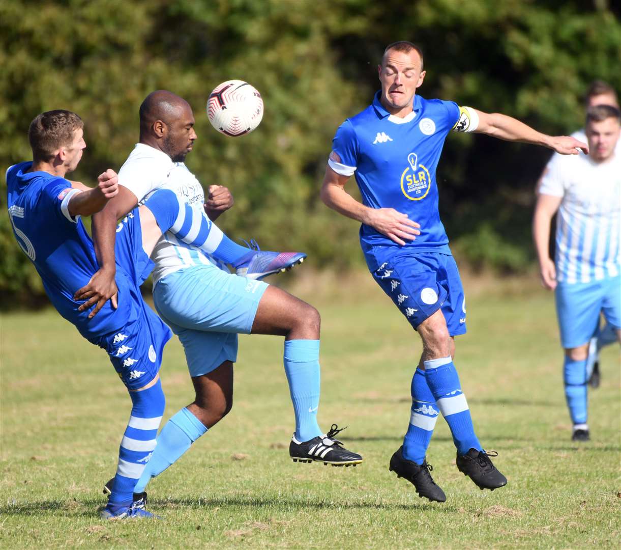 Outwell Swifts v Chatteris football action.