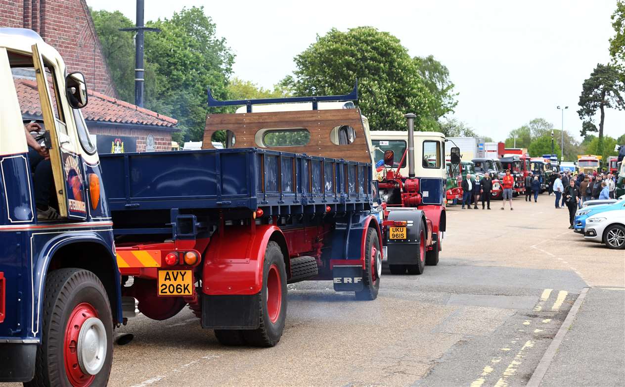 Vintage lorries taking part in the Flatlands road run from Wisbech - Peterborough - Wisbech. (47466130)