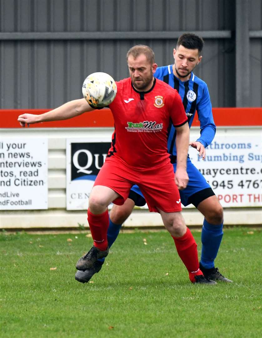 Action from Wisbech Town Reserves v Farcet United.