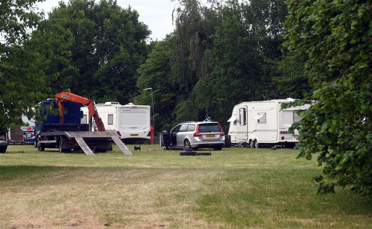 Travellers moved onto the Fred Hoyles Playing Field last week