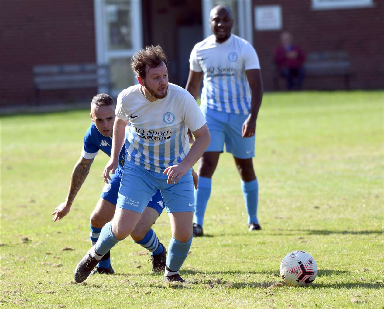 Outwell Swifts v Chatteris football action.