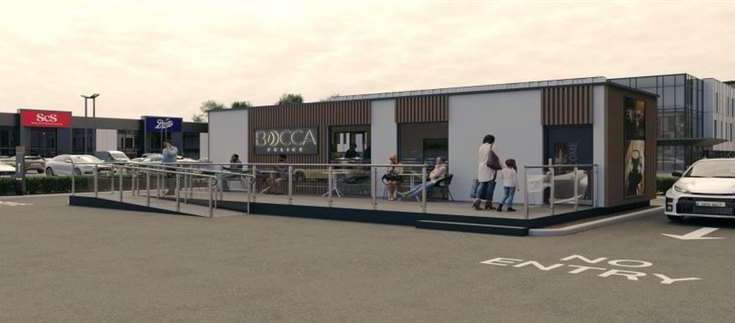 What the new drive-thru coffee shop might look like.