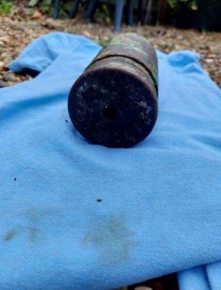 The device was found in a garden on Cherry Road in Wisbech. Picture: Policing Fenland