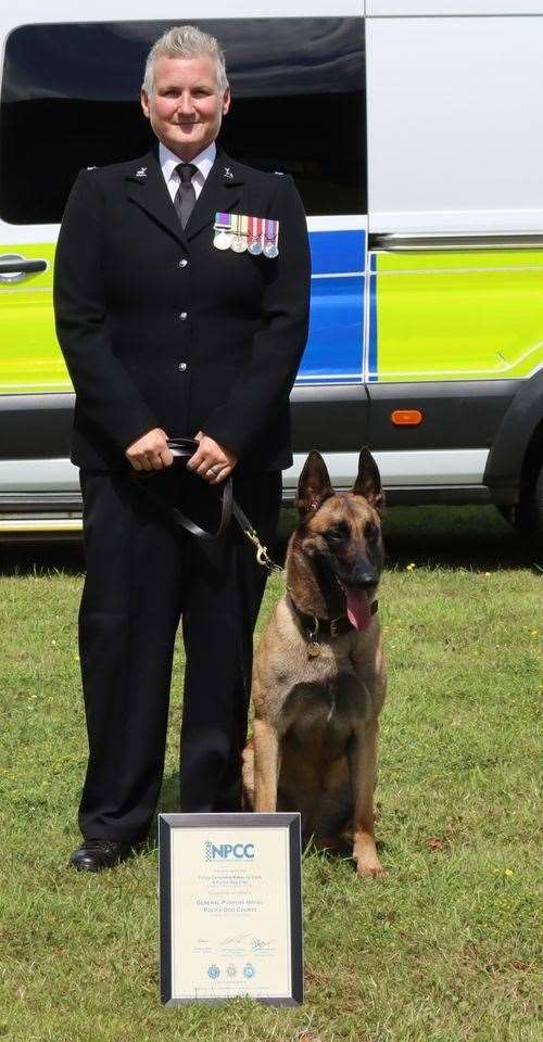 PC Becky Clark and newly qualified Cleo will be helping to keep the streets of Cambridgeshire safe.