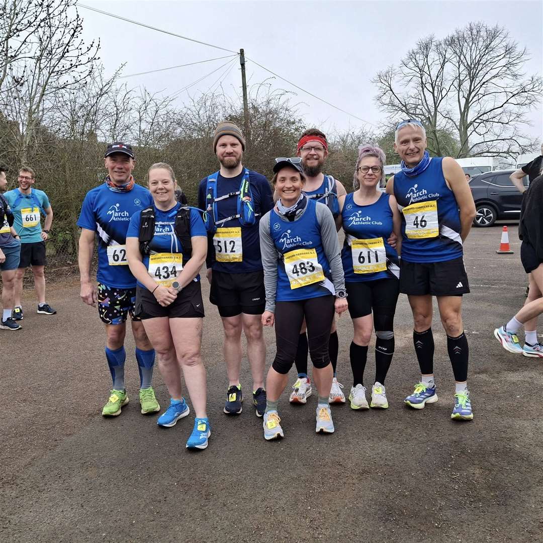 The March Athletics Club team at the Oakley 20-mile race