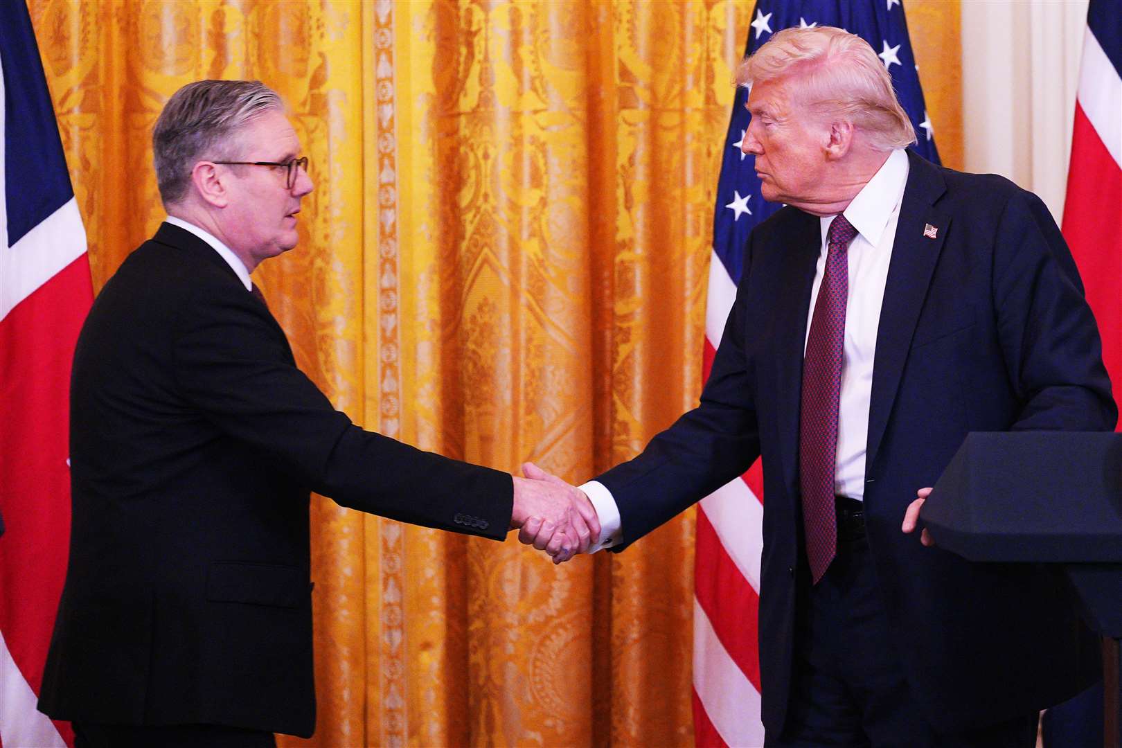 US President Donald Trump and Prime Minister Sir Keir Starmer met in February (Carl Court/PA)