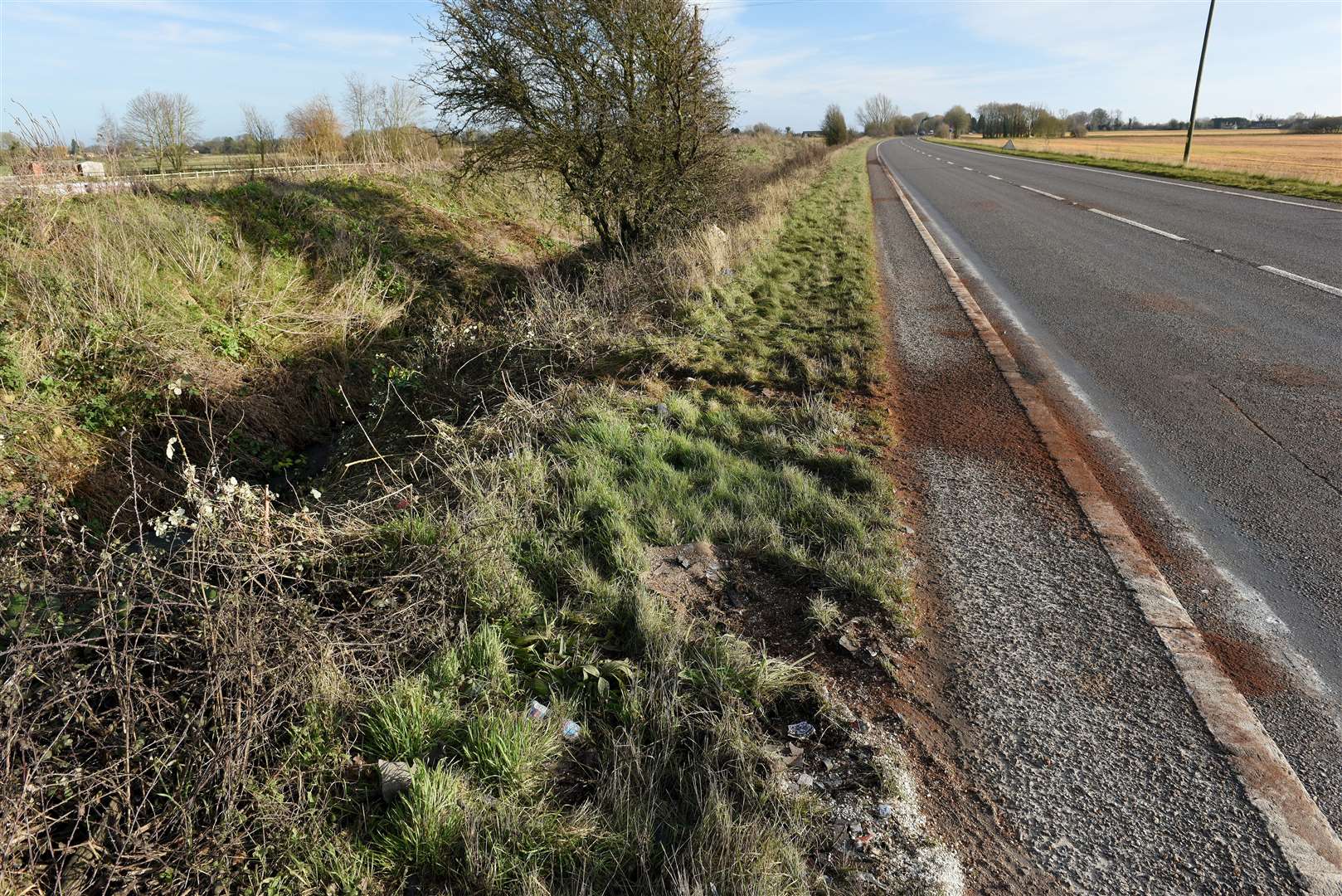 The scene of the accident on the A17 at Terrington St Clement on December 30, 2019