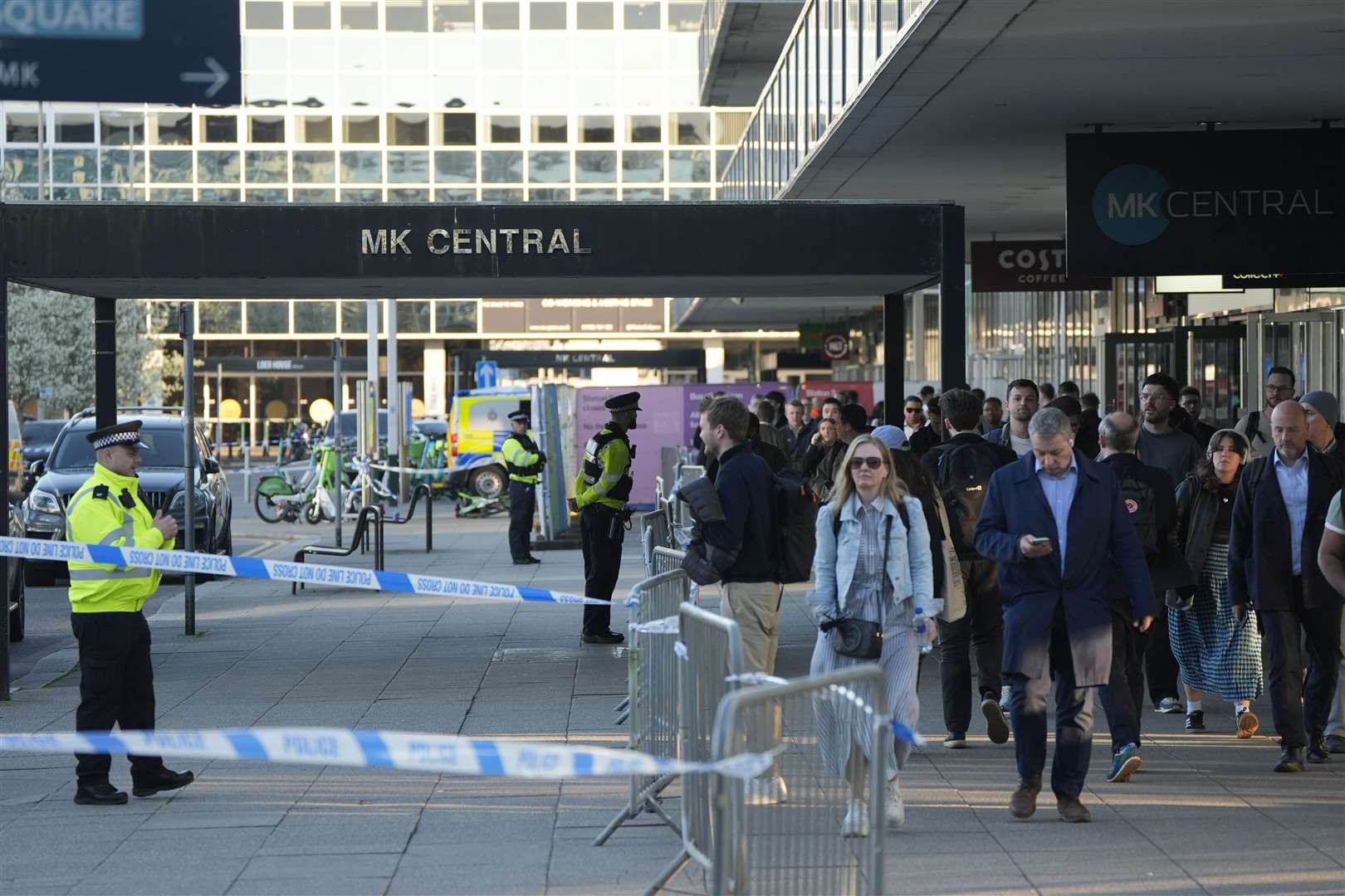 The scene at Milton Keynes railway station (Andrew Matthews/PA)