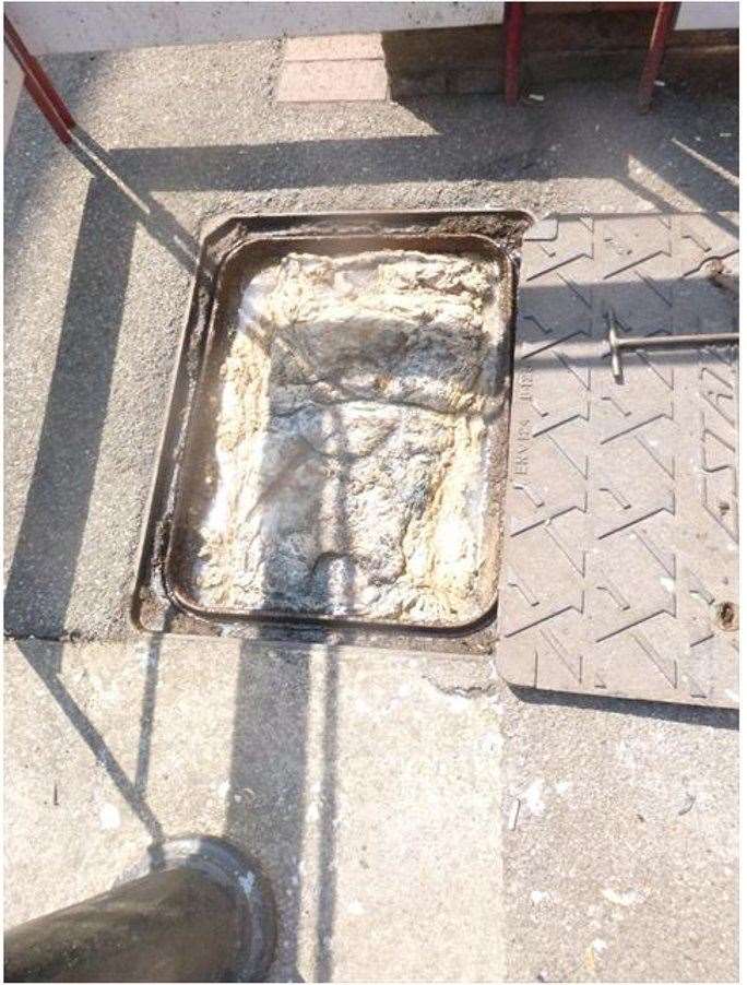 Anglian Water has shared these pictures of fat blocking manholes in Spalding, Peterborough, Sleaford and Woodbridge (42618611)