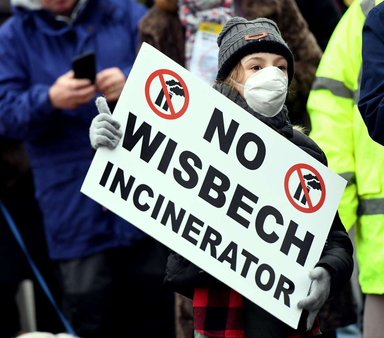 Protest against the Wisbech Incinerator held earlier in the year before lockdown.