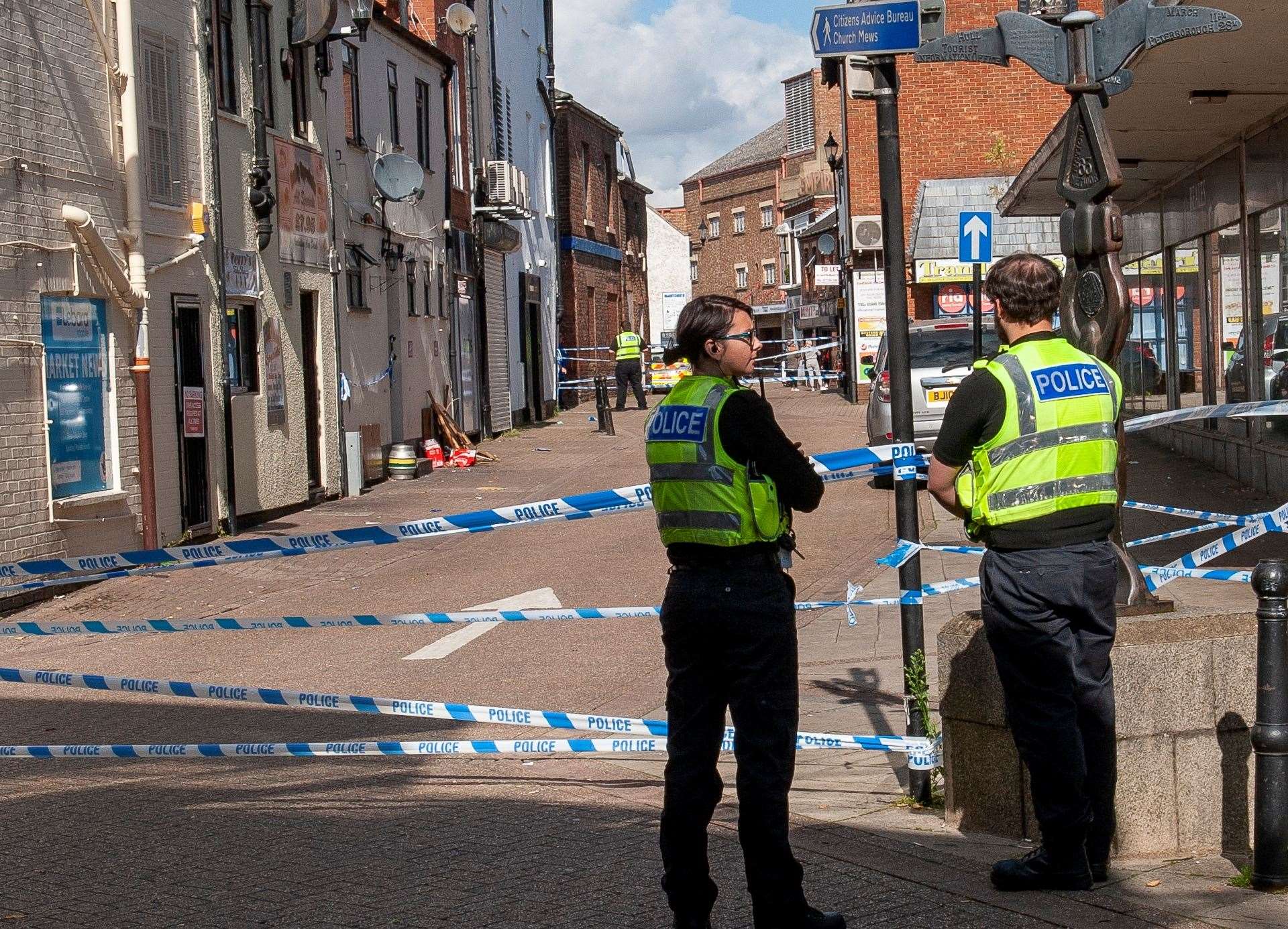 Area Of Wisbech Market Place Taped Off By Police After Incident area-of-wisbech-market-place-taped-off-by-police-after-incident
