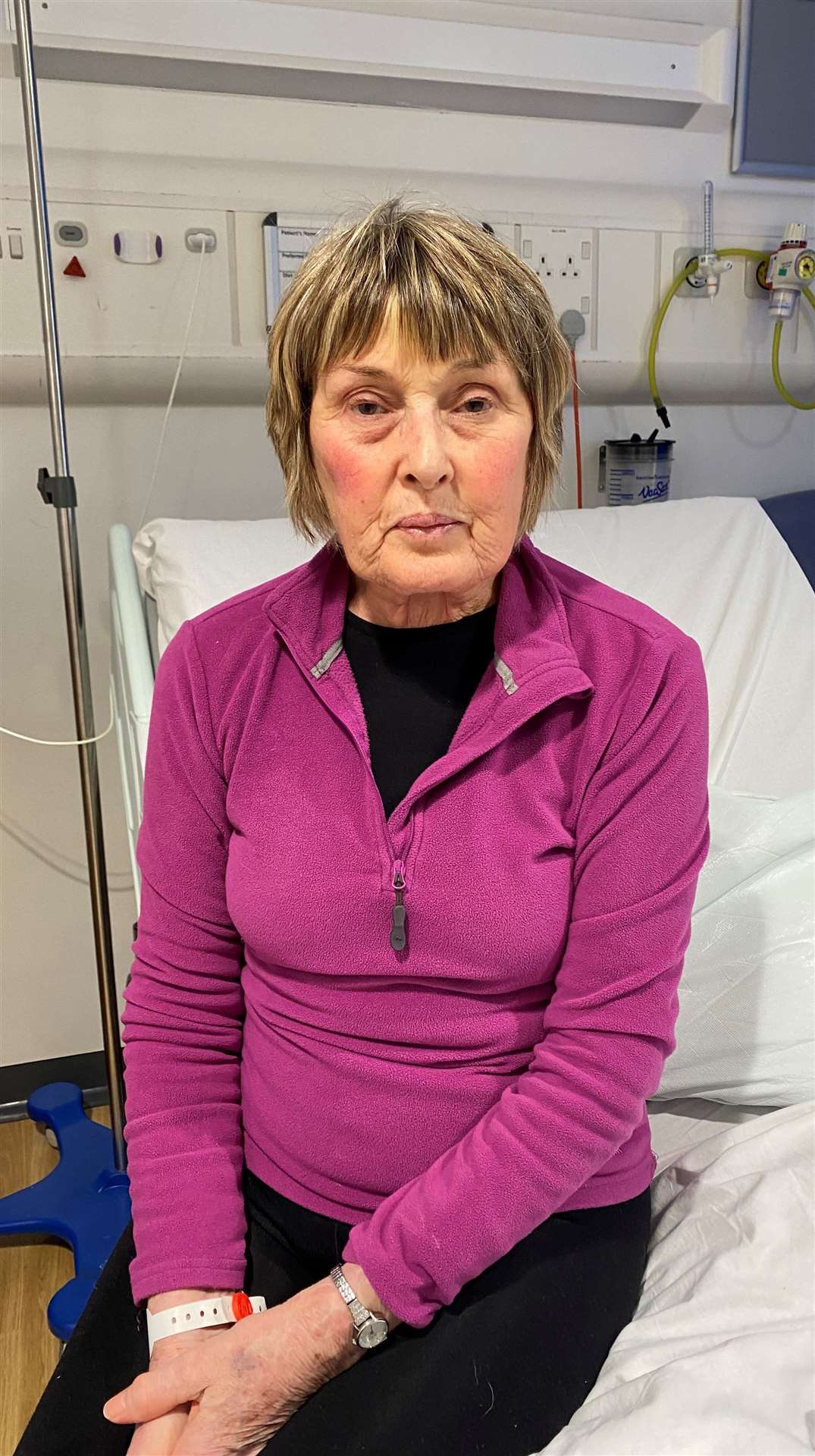 Corrine Cutting ended up on the same hospital ward as her husband after collapsing at home
