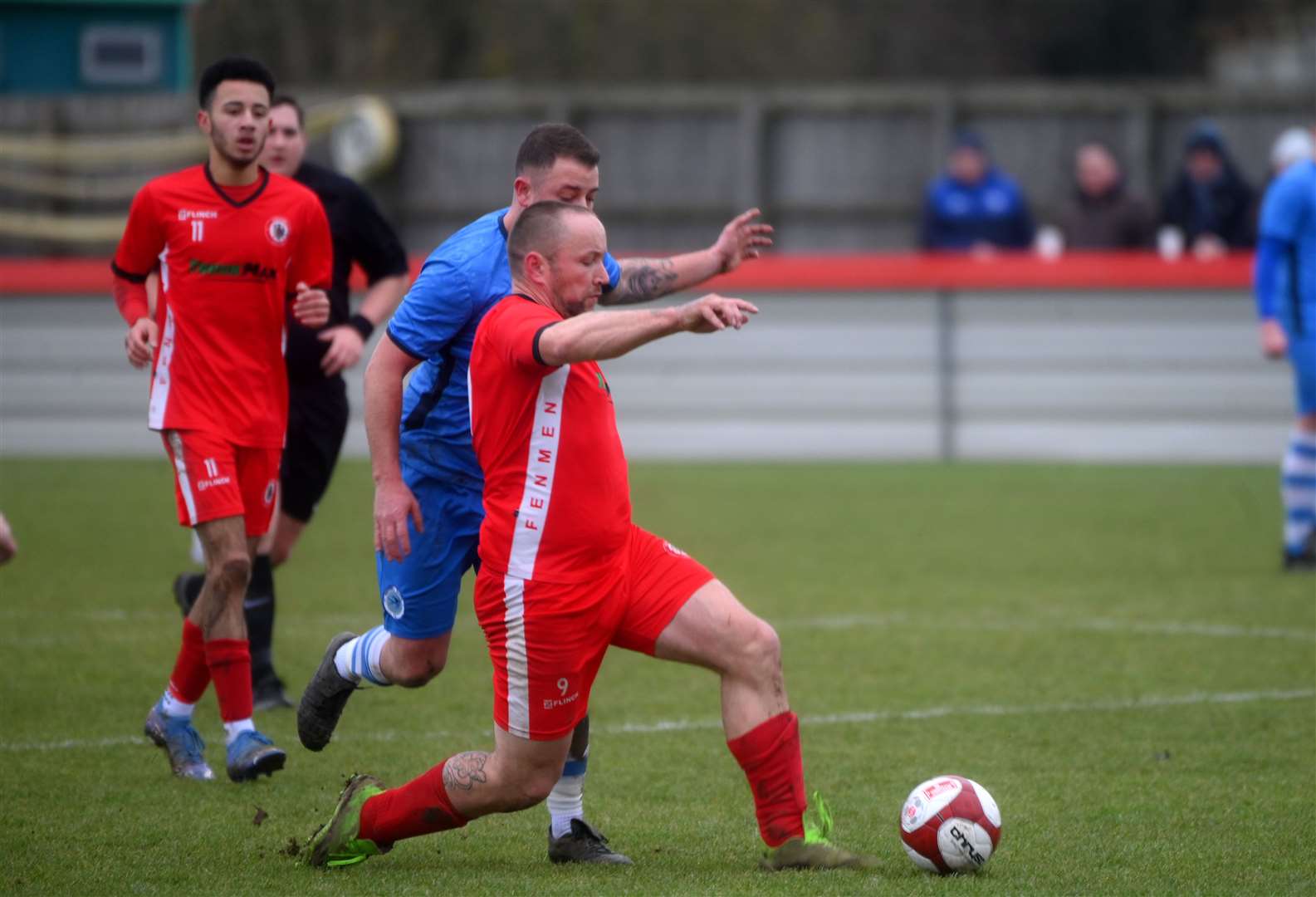 Action from Wisbech Town Reserves v Outwell Swifts