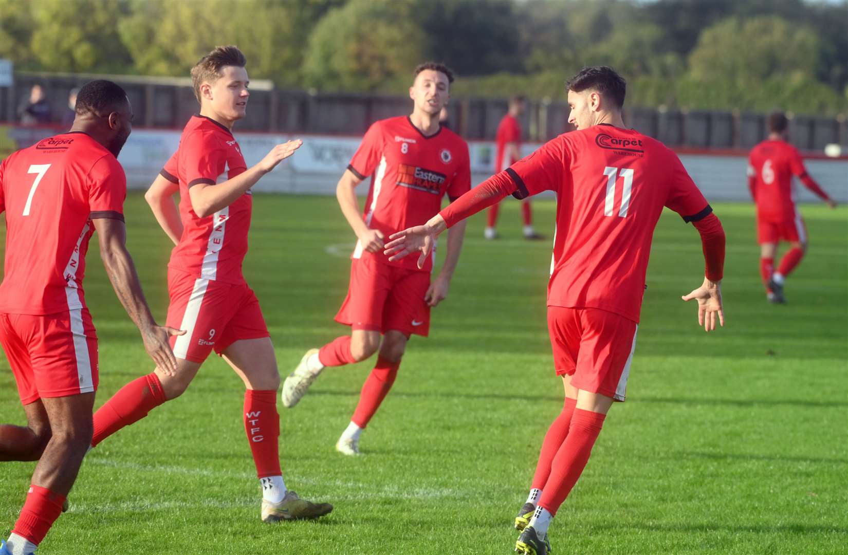 Wisbech v Tividale first round of the FA Vase Amir Ward scoring 1-1