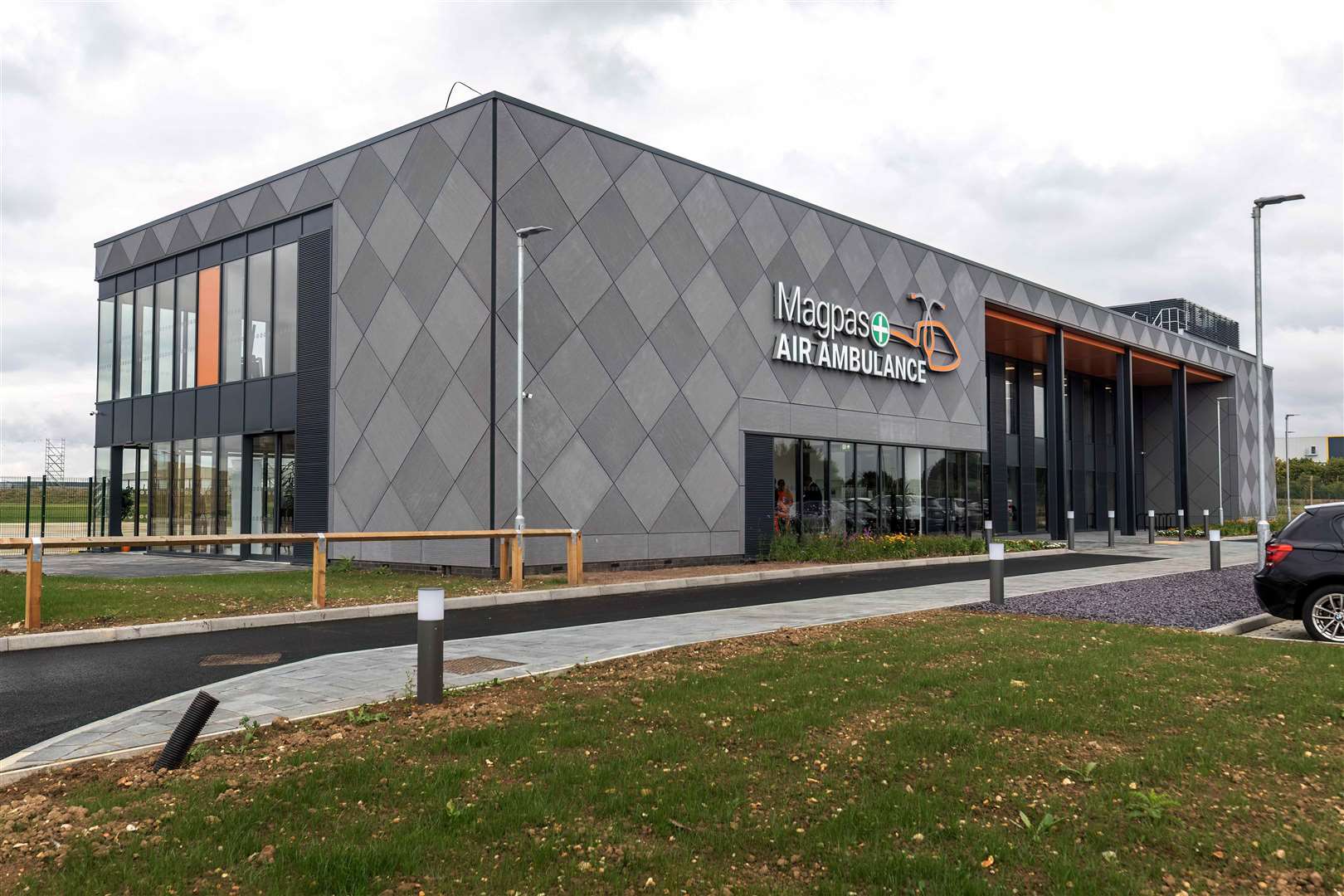 HRH The Princess Royal opens new Magpas Air Ambulance base in Cambridgeshire.