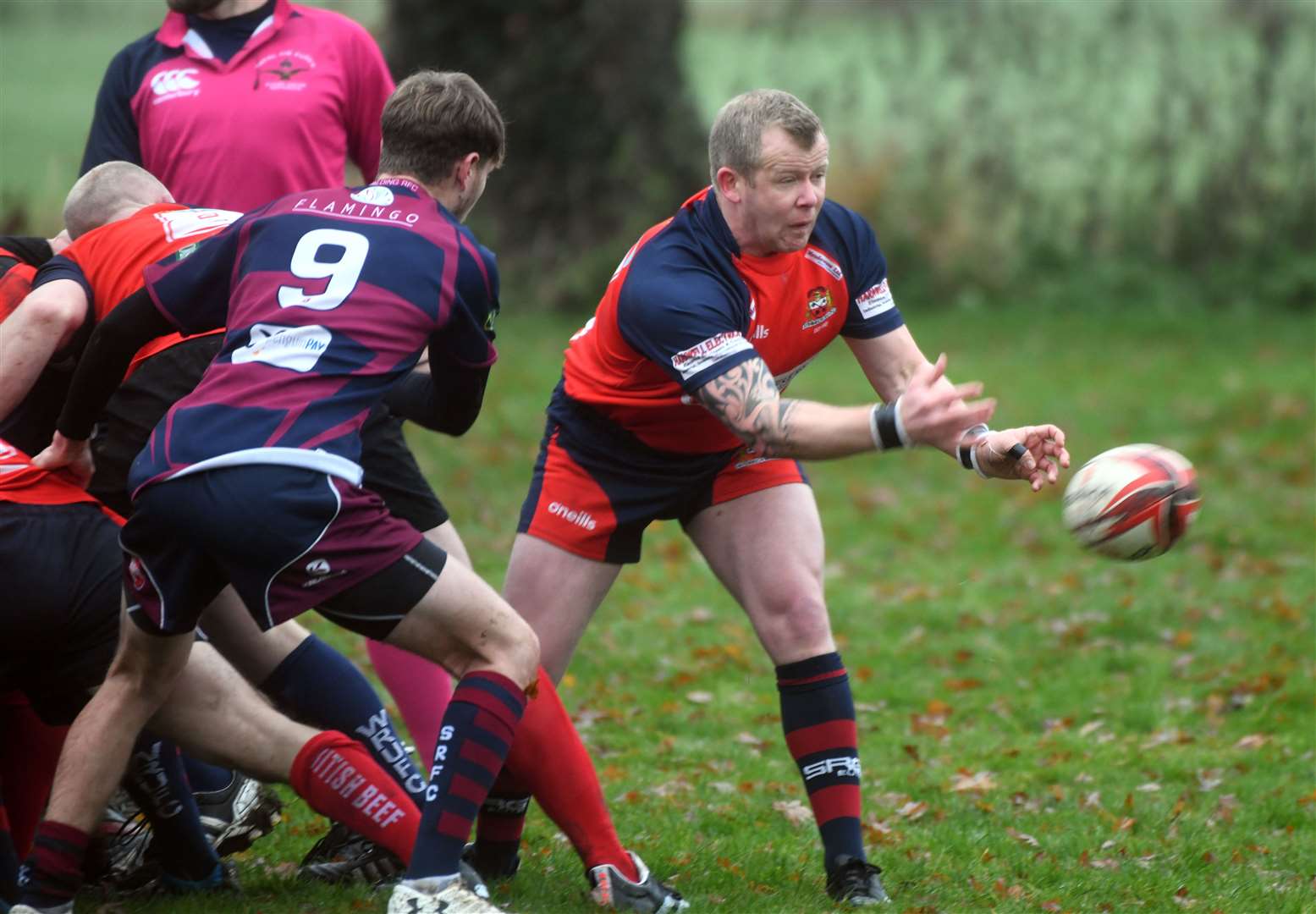 Wisbech v Spalding rugby action. (53807094)