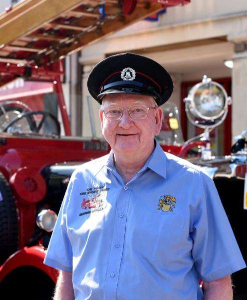 George Dunlop worked tirelessly with historic Vivien the fire engine in the Wisbech community - he is pictured here on Armed Forces Day.