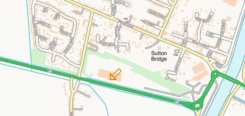Map shows location of site in Sutton Bridge. GOOGLE MAPS
