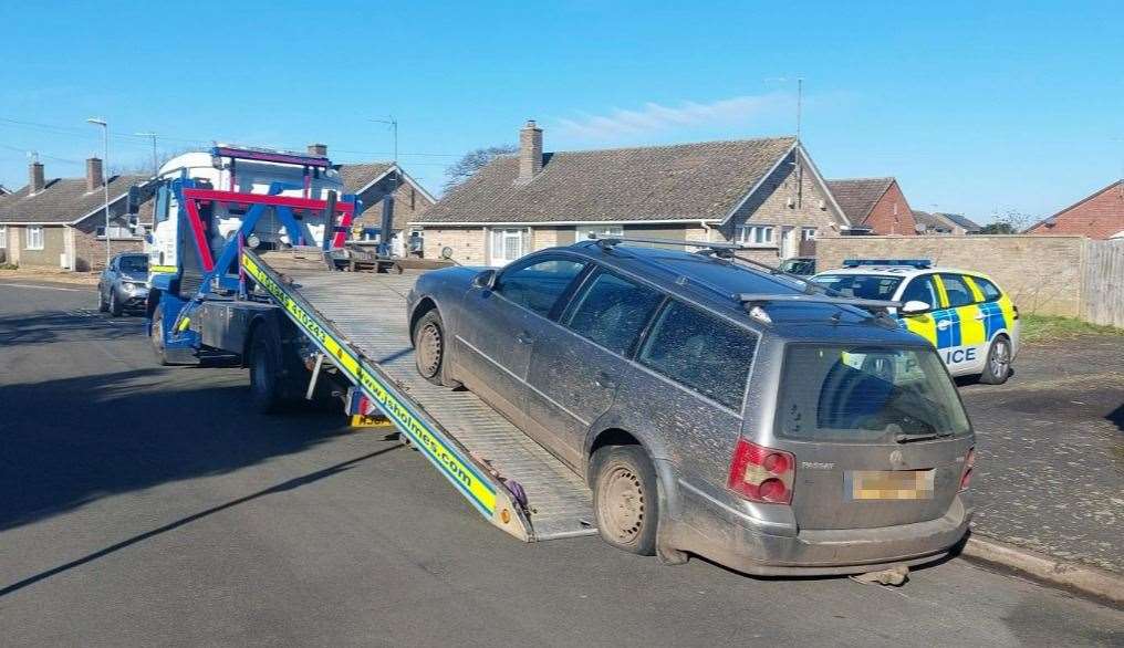 The car that was seized by the police