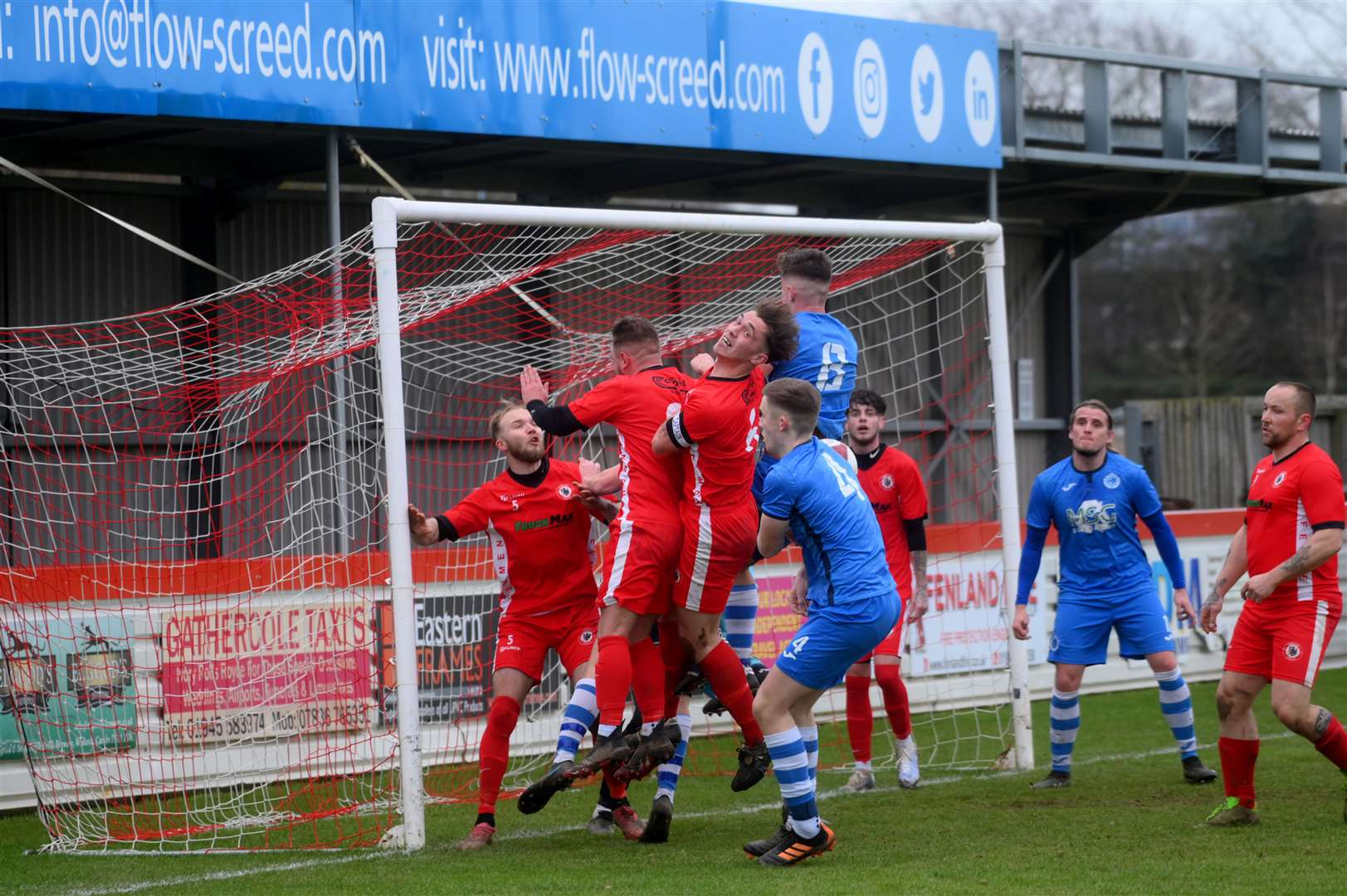 Action from Wisbech Town Reserves v Outwell Swifts