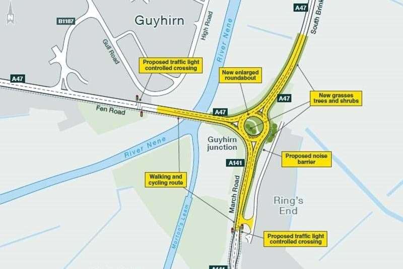 The A47 between Guyhirn and Wisbech will be closed overnight. (49628069)