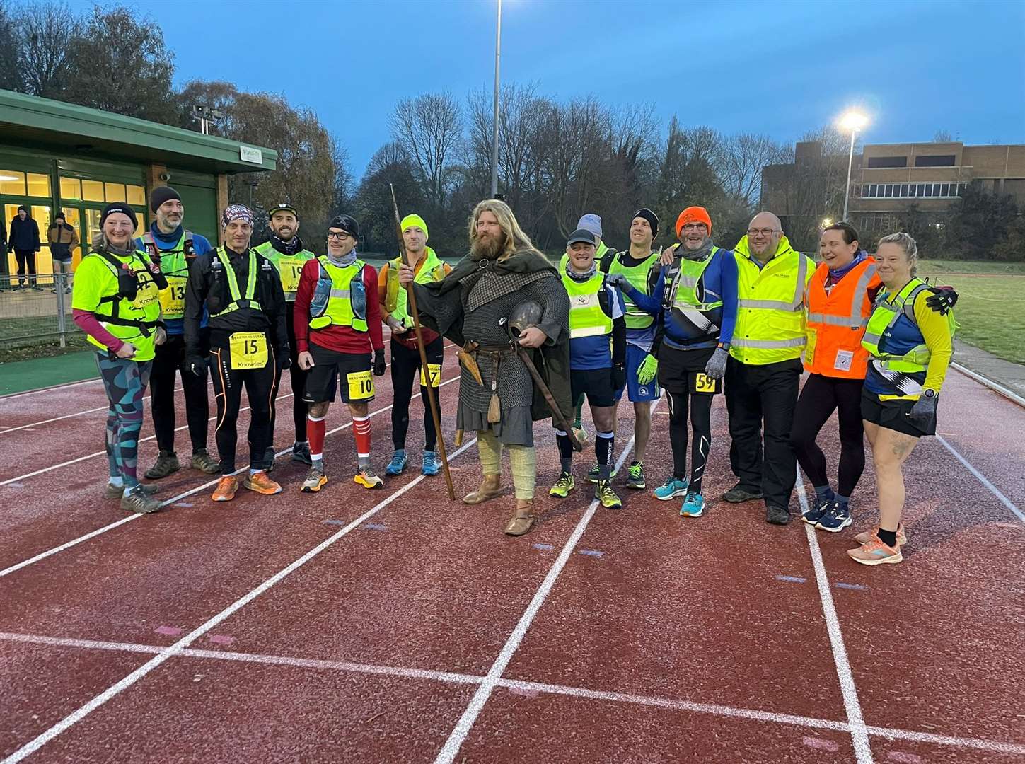 Ultra runners with 'Hereward the Wake'