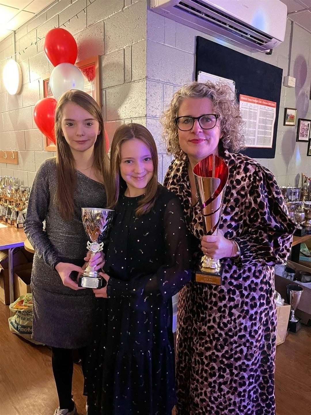Ebony Smith, Isabella Burton and Katie Adams with their Volunteers awards (62282624)