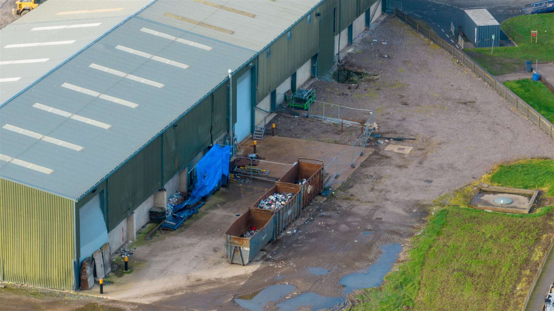 The recycling centre in Ely Road Waterbeach where the body of a baby was found on November 29 - it has now been revealed he could have come from Fenland. Picture supplied by Bav Media 07976 880732.