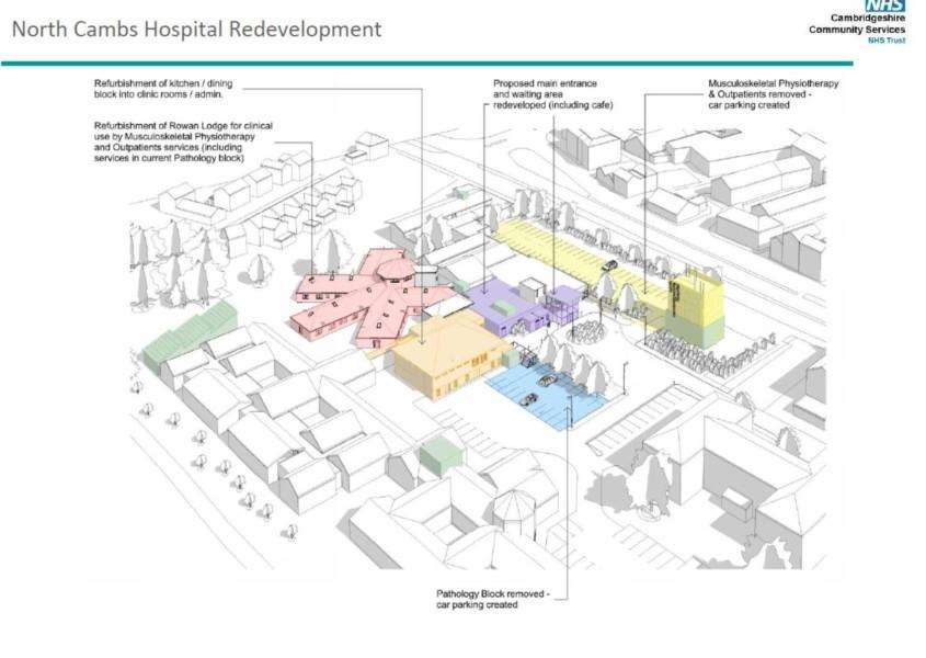 Plans for an �8 million redevelopment of the North Cambs Hospital in Wisbech have been announced