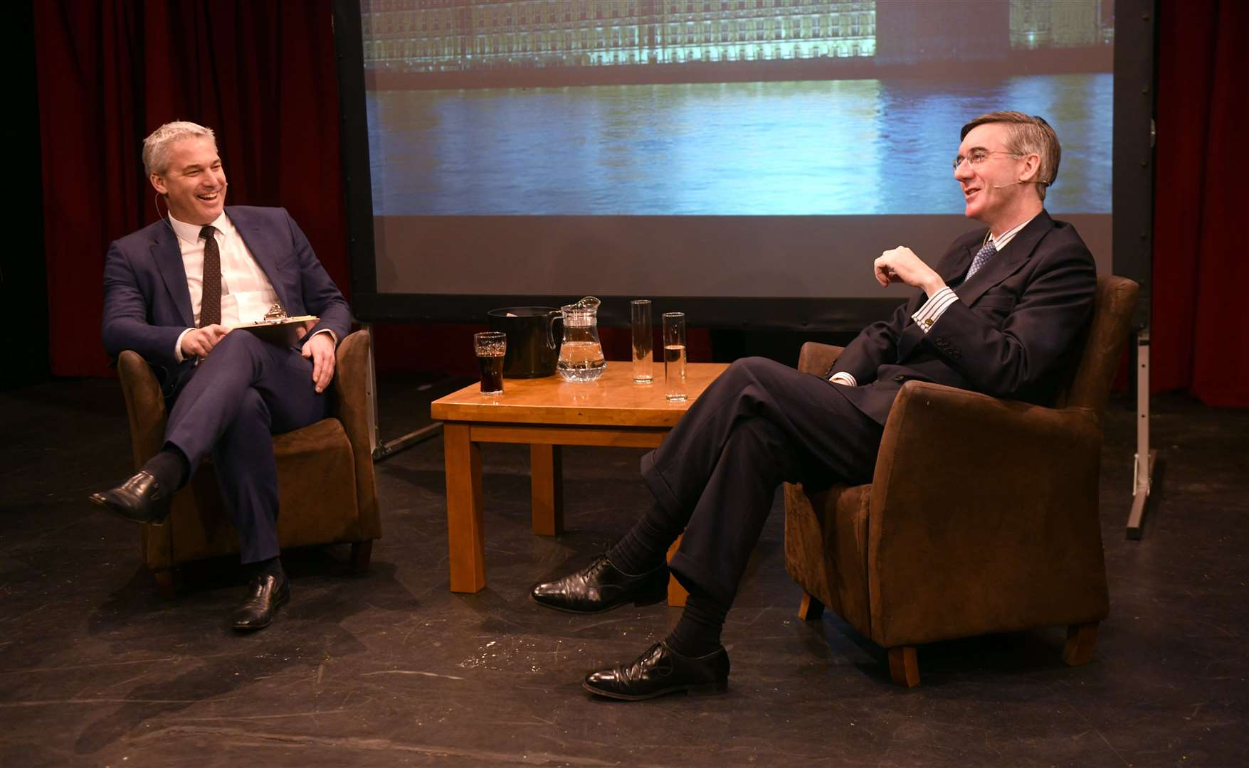 Jacob Rees-Mogg MP at the Angles with Steve Barclay MP. (29212130)