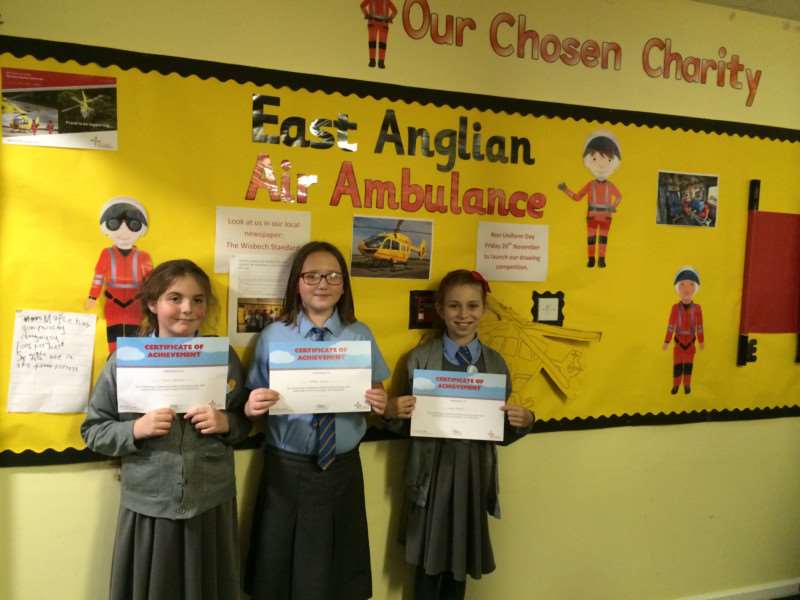 Emneth Primary School pupils learn life-saving skills with the East Anglian Air Ambulance