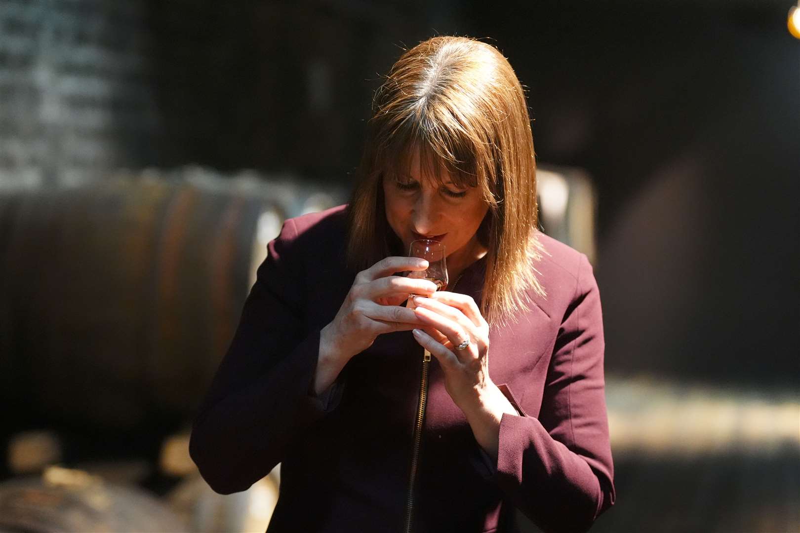 Rachel Reeves visited a distillery in East Lothian on Wednesday (Andrew Milligan/PA)