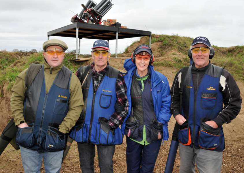 David Gooding, Michael Virgo, 'Susan and Ian Hallwood try out one of the new shooting ranges. Photo by Tim Wilson.