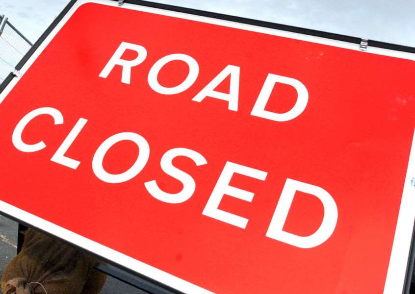 Road closed.
