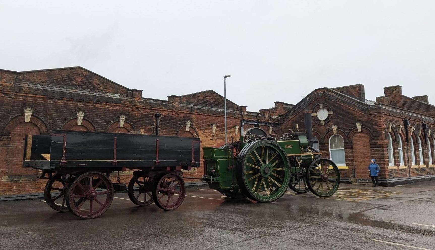 Jimmy the traction engine was brought along by its owner Andrew Goakes to join in the noise-making at March railway station