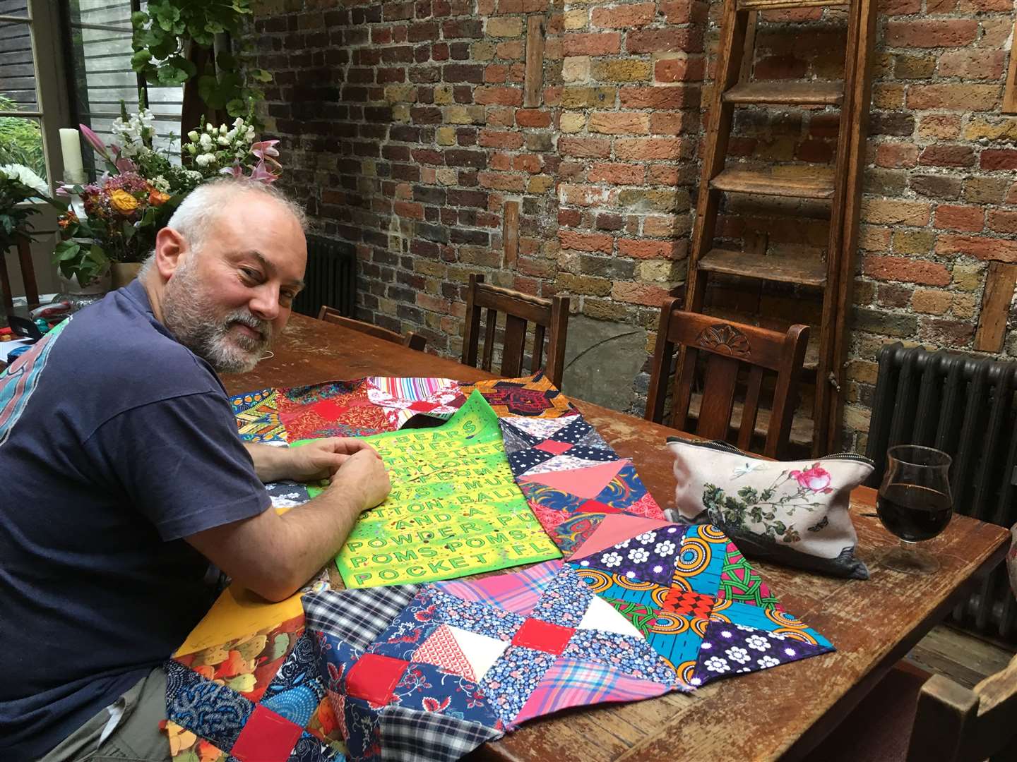 Richard Kenyon started the quilting project in 2020 (Richard Kenyon/Henrietta Hill/PA)