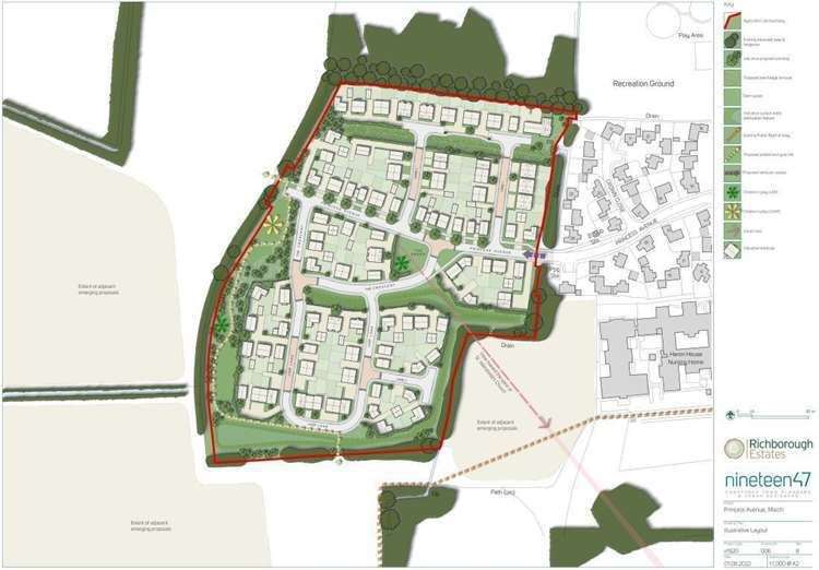 Plans for 125 homes on land west of Princess Avenue in March were approved in May 2023.